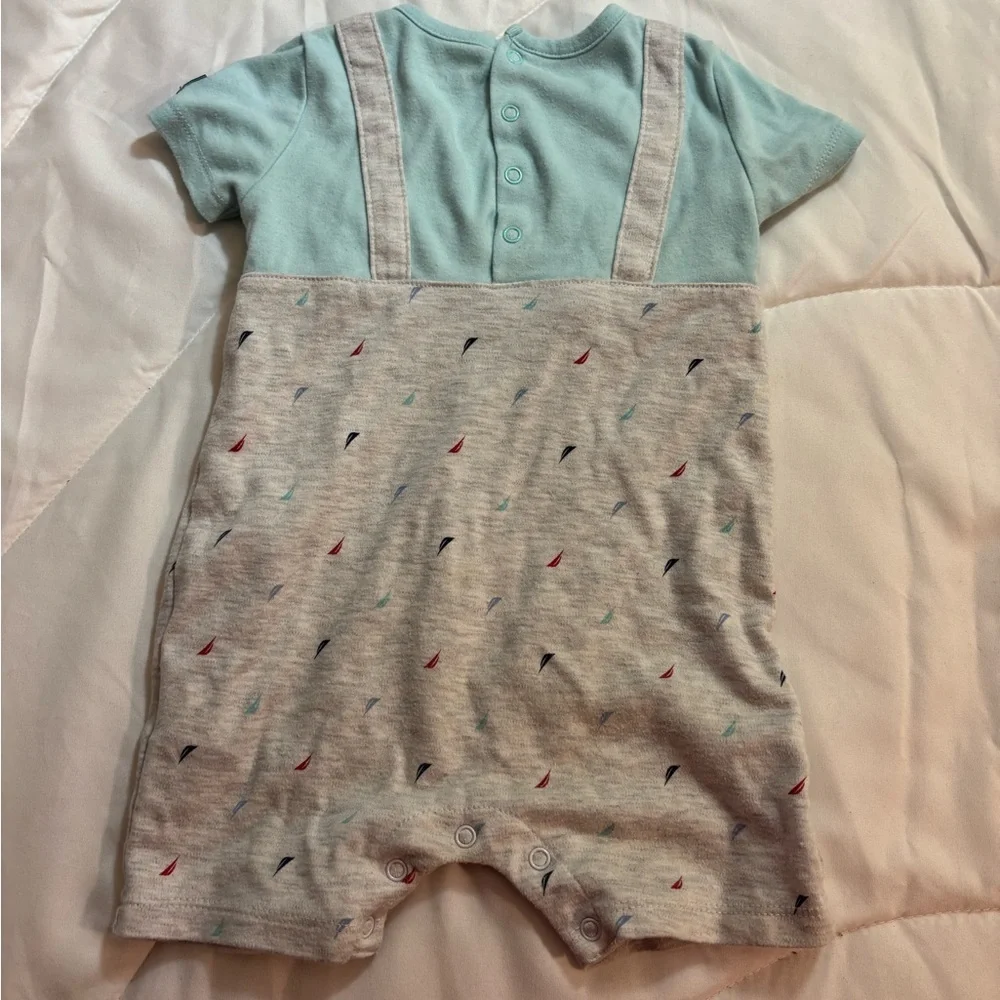 Nautica Light Blue Infant Bodysuit size 18 months- shorts outfit